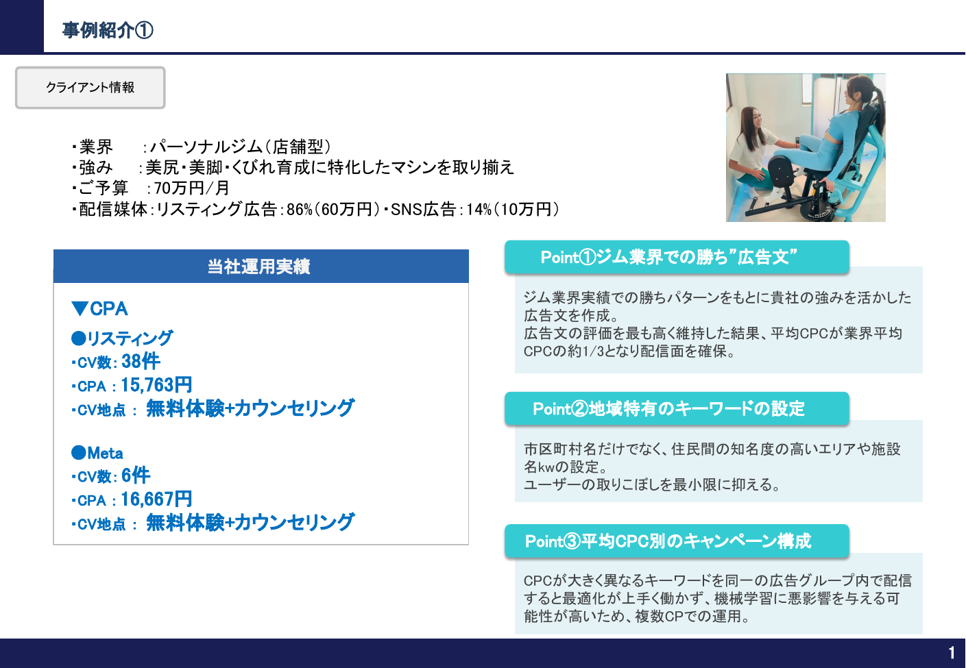 事例① クライアント情報